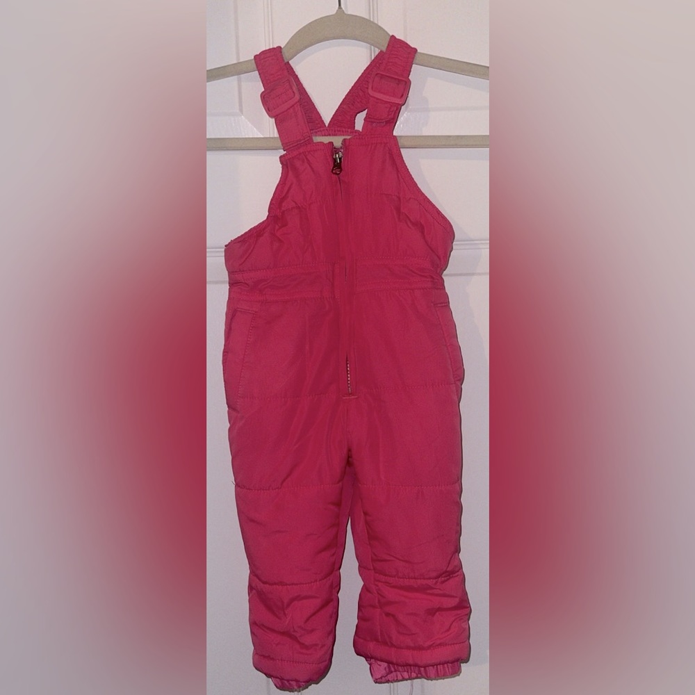 Snow Bib Snowsuit Toddlers Pink  Weatherproof 12 Months